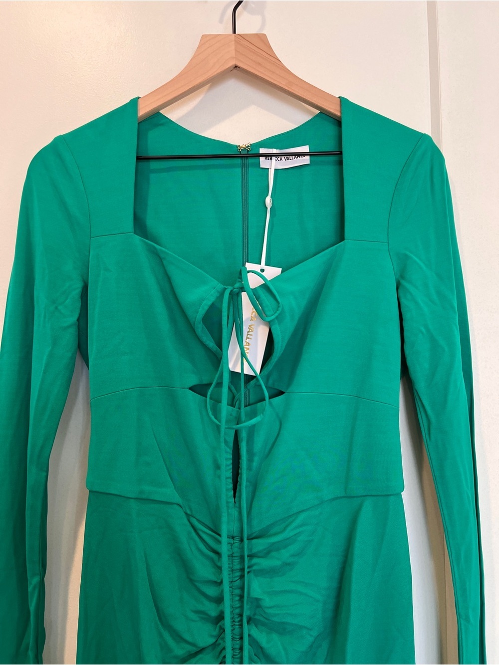 NEW NWT Rebecca Vallance Edie Cut-Out Ruched Jersey Midi Dress - Picture 5 of 12